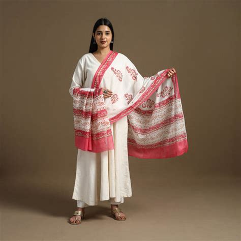Buy Sanganeri Print Handcrafted Dupattas Online at Best Price| iTokri ...