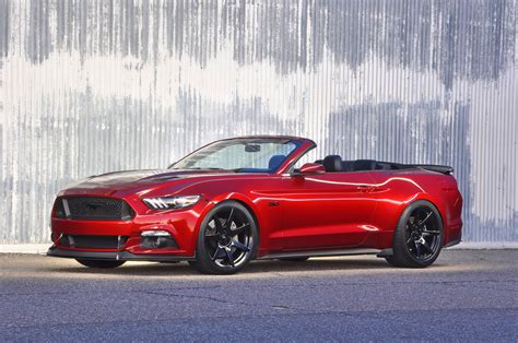 Red Mustang Convertible in Front of Graffiti Wall