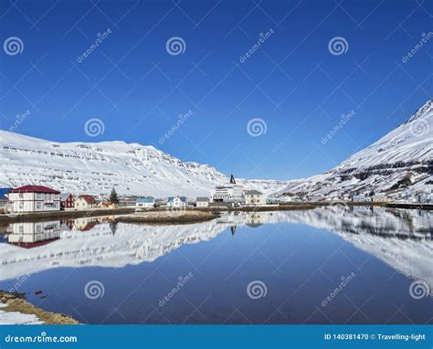 Seydisfjordur East Iceland editorial image. Image of fiord - 140381470