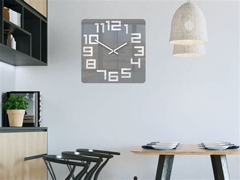 Large wall clock 23.23gift wall decoration clocks Gray wall clock