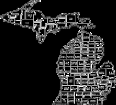 Michigan County Map with Names