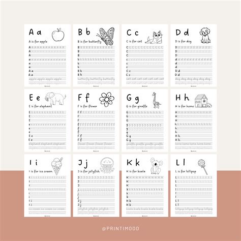 37 Printable PDF Alphabet Tracing Letters and GRATIS Numbers - Etsy