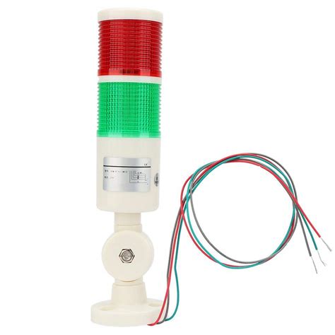 DC24V CNC Machine Warning Light Red+Green Flashing Bright LED Alarm ...