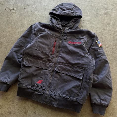 Vintage 90’s Snap On Carhartt Style Workwear Zip Up... | Depop