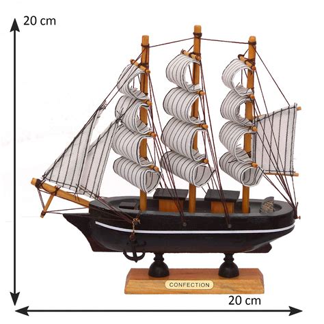 JaipurCrafts Wood, Paper Antique Lucky Decorative Sailing Ship ...