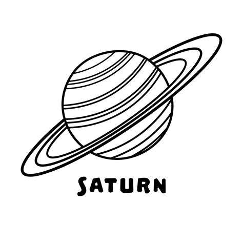 Saturn Black And White Clip Art