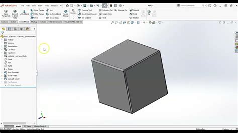 Image result for SolidWorks Part Drawings Cube Tutorial
