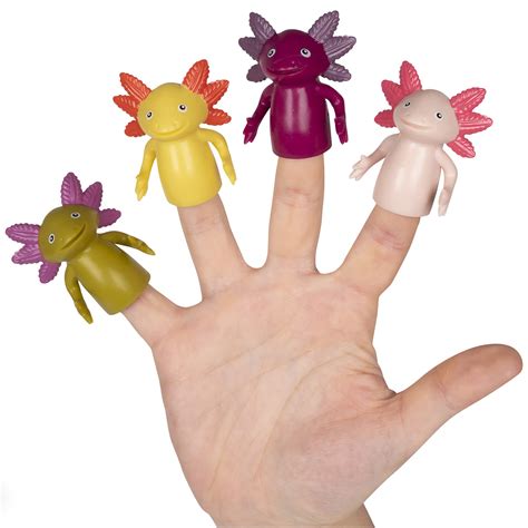 Buy Mcphee Finger Axolotls Set of 4 Axolotl Finger Puppets Online at ...