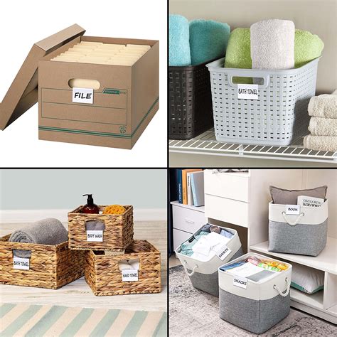 Basket Labels Clip On,Shelf Labels,Clear Plastic Bin Clip Labels for ...