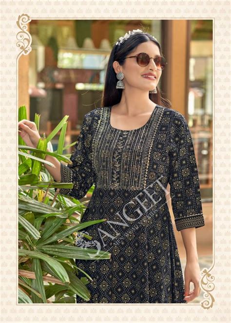 Sangeet Mallipoo 2 New Fancy Long Anarkali Kurti Collection: Textilecatalog