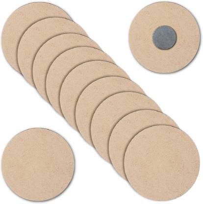 Maitri Set of 20 (2.5 Inch) Round Shape Plain MDF Shaped Magnets with ...