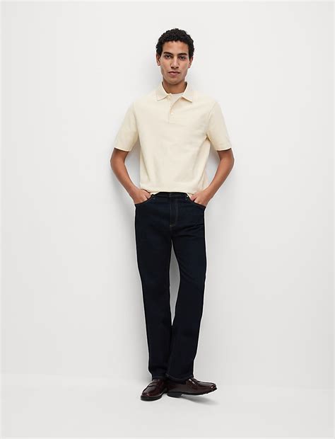 Buy Pure Cotton Textured Pique Polo Shirt at Marks & Spencer