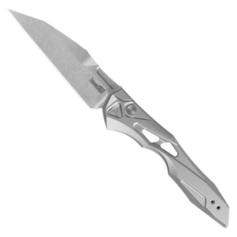 Kershaw Raw Aluminum Launch 13 Auto Knife, Stonewash Wharncliffe | BladeOps