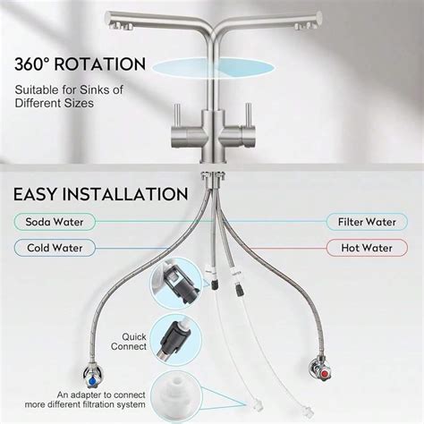 2025-New CREA 4-Way Kitchen Tap Kitchen Tap with Soda Water 360 ...