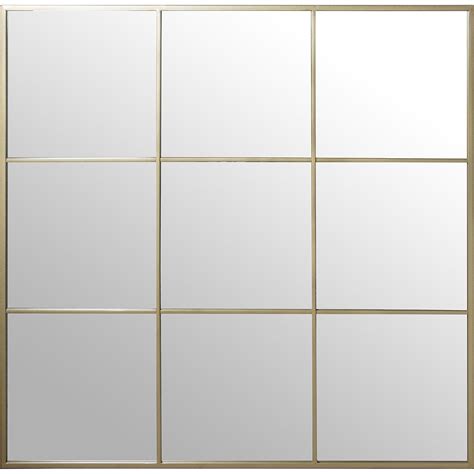 Miroir métal doré élégant pour déco moderne 120 x 2 x 120 cm Doré ...