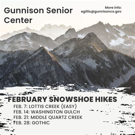 Gunnison Senior Center Snowshoe Hikes - Lottis Creek - Hey Crested Butte