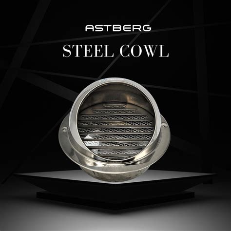 ASTBERG STEEL OUTER PIPE COWL WITH MESH GREY PAINT 150MM 6" (ASCGP 150 ...