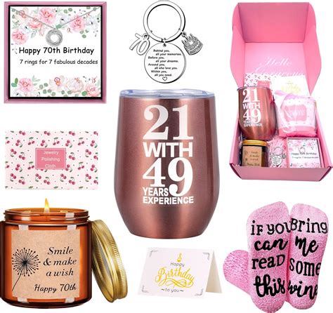 Amazon.com | 70th Birthday Gifts for Women, Happy 70th Birthday Gift ...