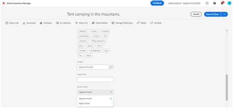 Approbation de ressources dans Experience Manager | Adobe Experience ...