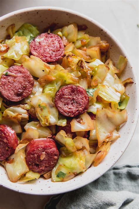One Pan Southern Fried Cabbage and Sausage - Unbound Wellness