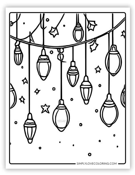 Christmas Lights Coloring Pages (Free PDF Printables) - Simply Love ...