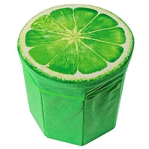 Buy Krush Fruits Style Foldable Storage Cum Sitting Stool for Living ...