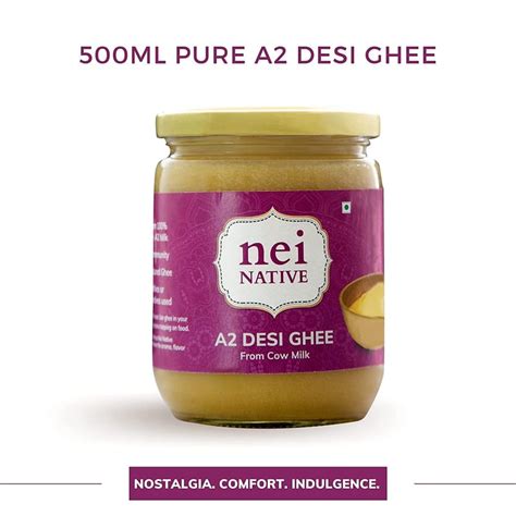 nei NATIVE A2 Ghee Bilona Method Ghee- A2 Cow Desi Ghee - A2 Cow Ghee ...