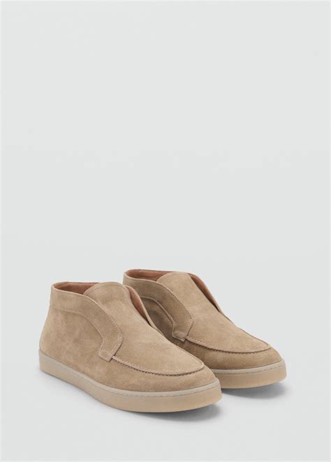Suede leather ankle boots - Men | MANGO Vietnam