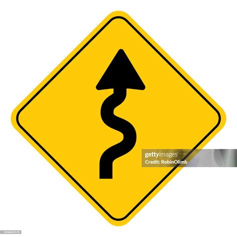 Curves Ahead Road Sign High-Res Vector Graphic - Getty Images