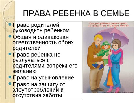 Права и обязанности ребенка презентация для начальной школы в картинках