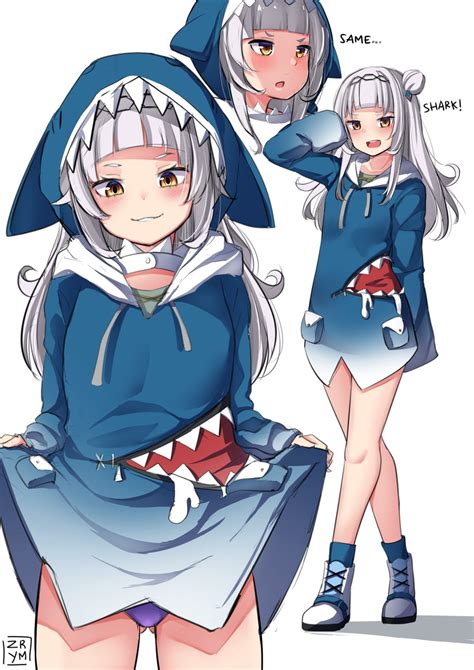 gawr gura, gawr gura, and murasaki shion (hololive and 1 more) drawn by ...