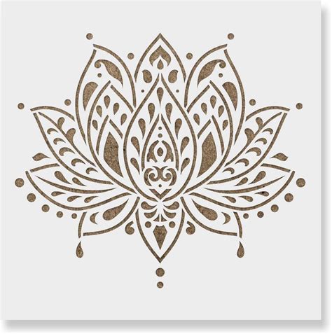 Reusable Lotus Flower Stencil for Wall and Craft India | Ubuy