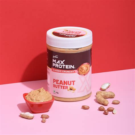 Max Protein Peanut Butter Classic Crunchy - 1kg – RiteBite Max Protein