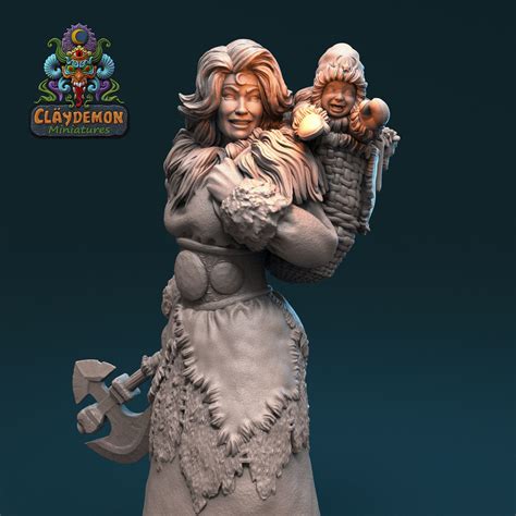 Gudrun the barbarian mother 3D model 3D printable | CGTrader