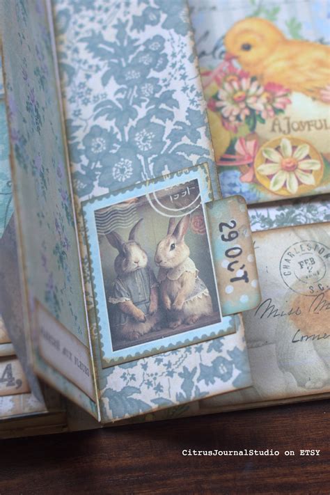 Buy Easter Lapbook Junk Journal Kit French Rabbit Vintage Online in ...