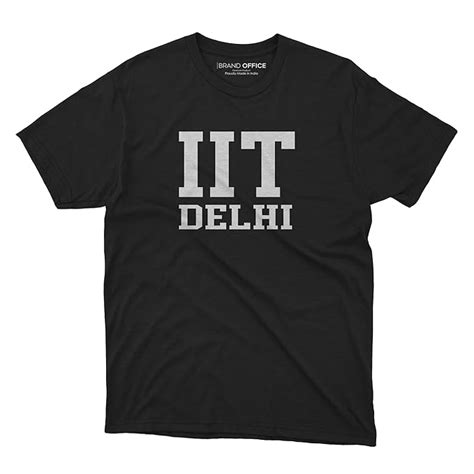 Buy Black IIT Delhi T-Shirt for IITians and IIT Students, Teachers ...