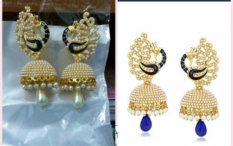 MEENAZ Meenakari Peacock Jhumka Jhumki Earrings for Women Girls ...