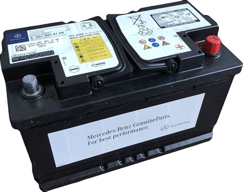 Mercedes-Benz Genuine AGM Battery 0019828108 12V 80Ah 800A EN/SAE/GS: Buy Online at Best Price ...