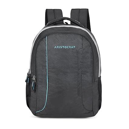 Aristocrat Solid Pattern Amp Laptop Backpack (H) Black (Black, Medium ...