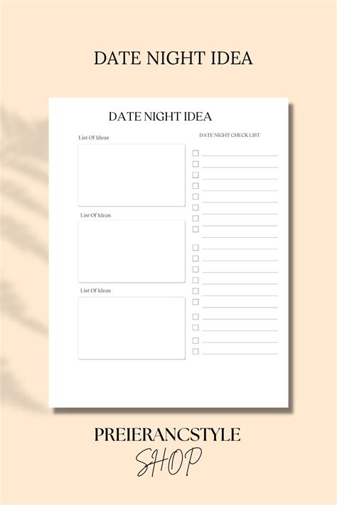 Date night ideas checklist – Artofit