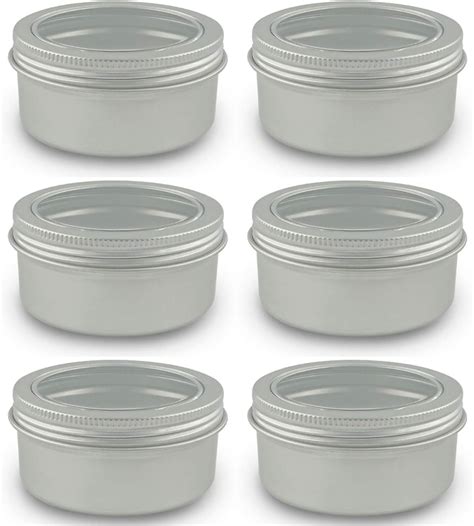 Amazon.com: 6 Pack 4 oz Aluminum Tins Airtight Storage Tins Containers ...