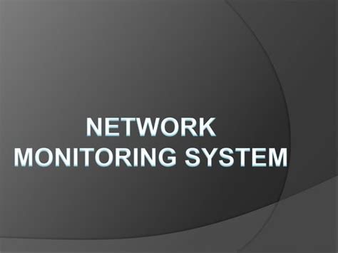 Network Monitoring System 的图像结果