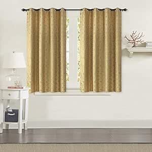 Buy Deco Window Polyester Blend Room Darkening curtains 5 feet long set ...
