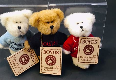 3 Mini Boyds Bears Inspiration Sweater Thinking of Ya Head Bean ...