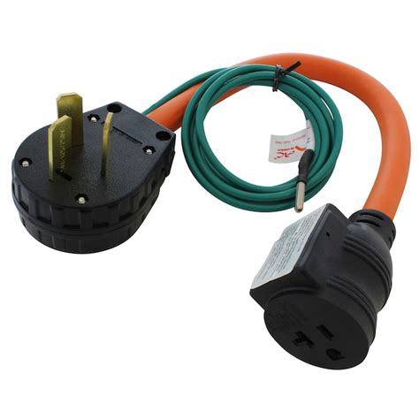 AC WORKS 1ft NEMA 10-50P to NEMA 5-20R with Breaker 20-Amp 3-wire ...
