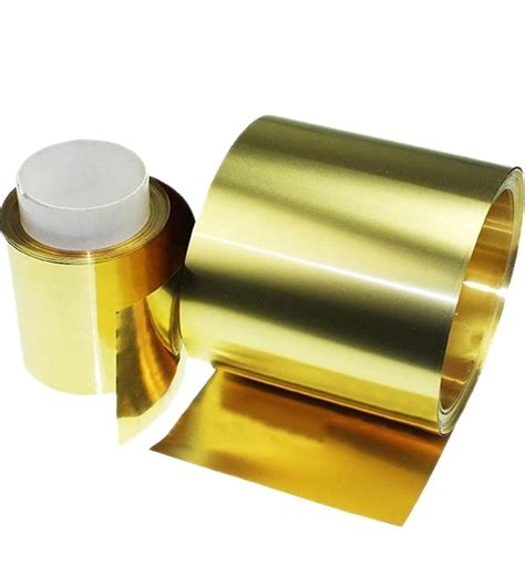 Aviation Metal & Alloys Golden Brass Sheet Roll, Metal Foil Plate 100mm ...