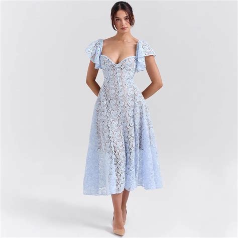 Buy Tena Luxury Lace Midi Dress for Women Online in India – MISS MOSA ...