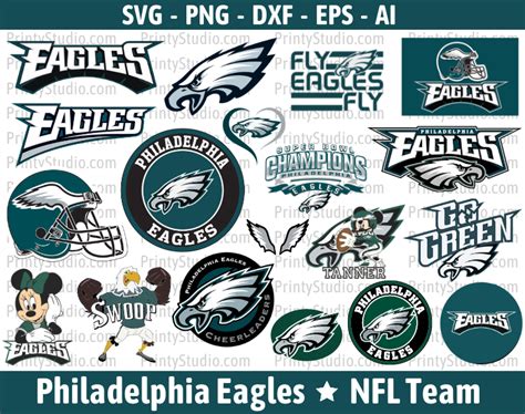 A Collection Of Clipart Images Featuring The Philadelphia Eagles Nfl ...