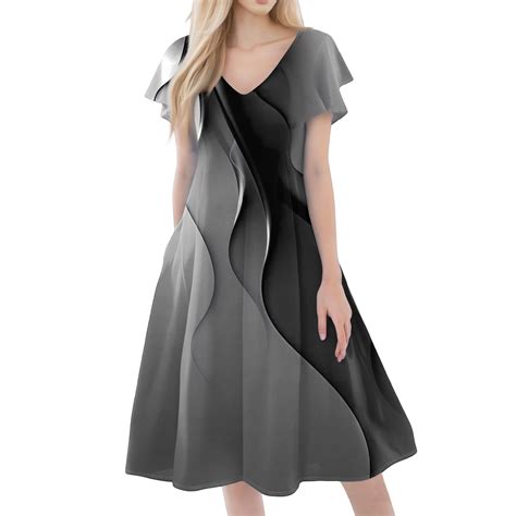 SAATLERI Summer Dresses for Women 2025 Elegant V Neck Maxi Dresses ...