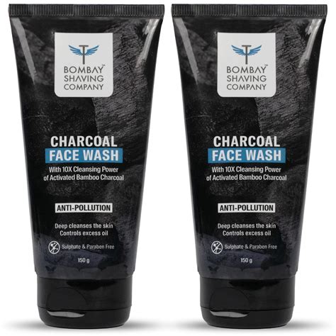 BOMBAY SHAVING COMPANY Charcoal Facewash for Men | 150g x 2 | Excess ...